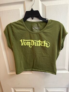 Von Dutch Olive Ranch Baby Tee XL
